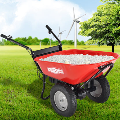Red Rock 330 lb Electric Wheelbarrow with Dump Tub