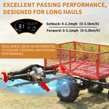 48V 500W Electric Utility Cart – 500 lb Capacity