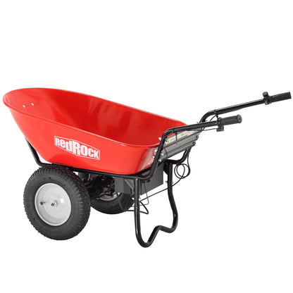 Red Rock 330 lb Electric Wheelbarrow with Dump Tub