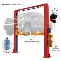 12000 Lbs Extra Height 167Inch 2 Post Lift Two Post Car Lift AK-M120 Auto Lift Car Lift Hoist 2 Post Car Lift (Extra Height, Red) — How It Works