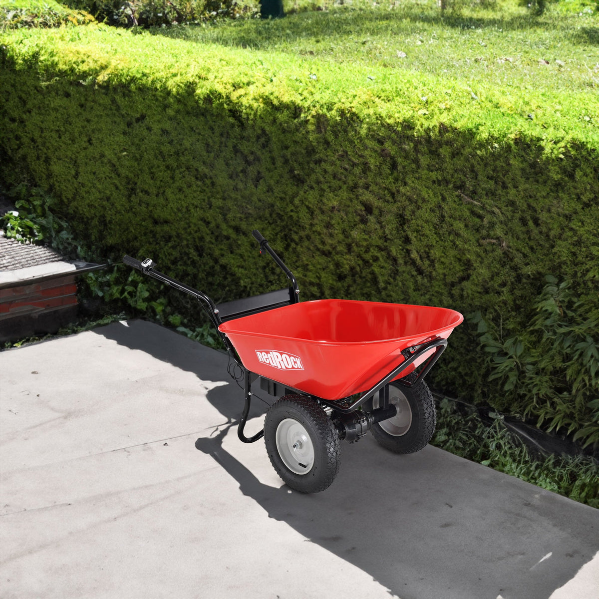 Red Rock 330 lb Electric Wheelbarrow with Dump Tub