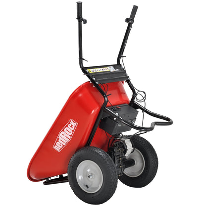 Red Rock 330 lb Electric Wheelbarrow with Dump Tub
