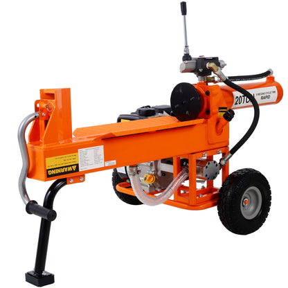Portable 20 Ton Log Splitter with Auto Return Ram System - Steel