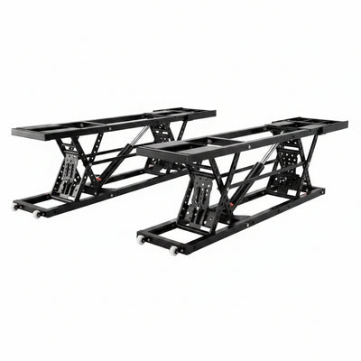 Car Lift, 7,000 LBS Capacity Portable Car Lift, with Extended-Length Plates, 26.8' Max. Height, Heavy-Duty Carbon Steel Truck Lift with 120V Power Unit, Auto Car Jack Lifts for Home Garage Shop