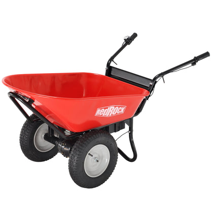 Red Rock 330 lb Electric Wheelbarrow with Dump Tub