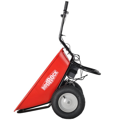 Red Rock 330 lb Electric Wheelbarrow with Dump Tub