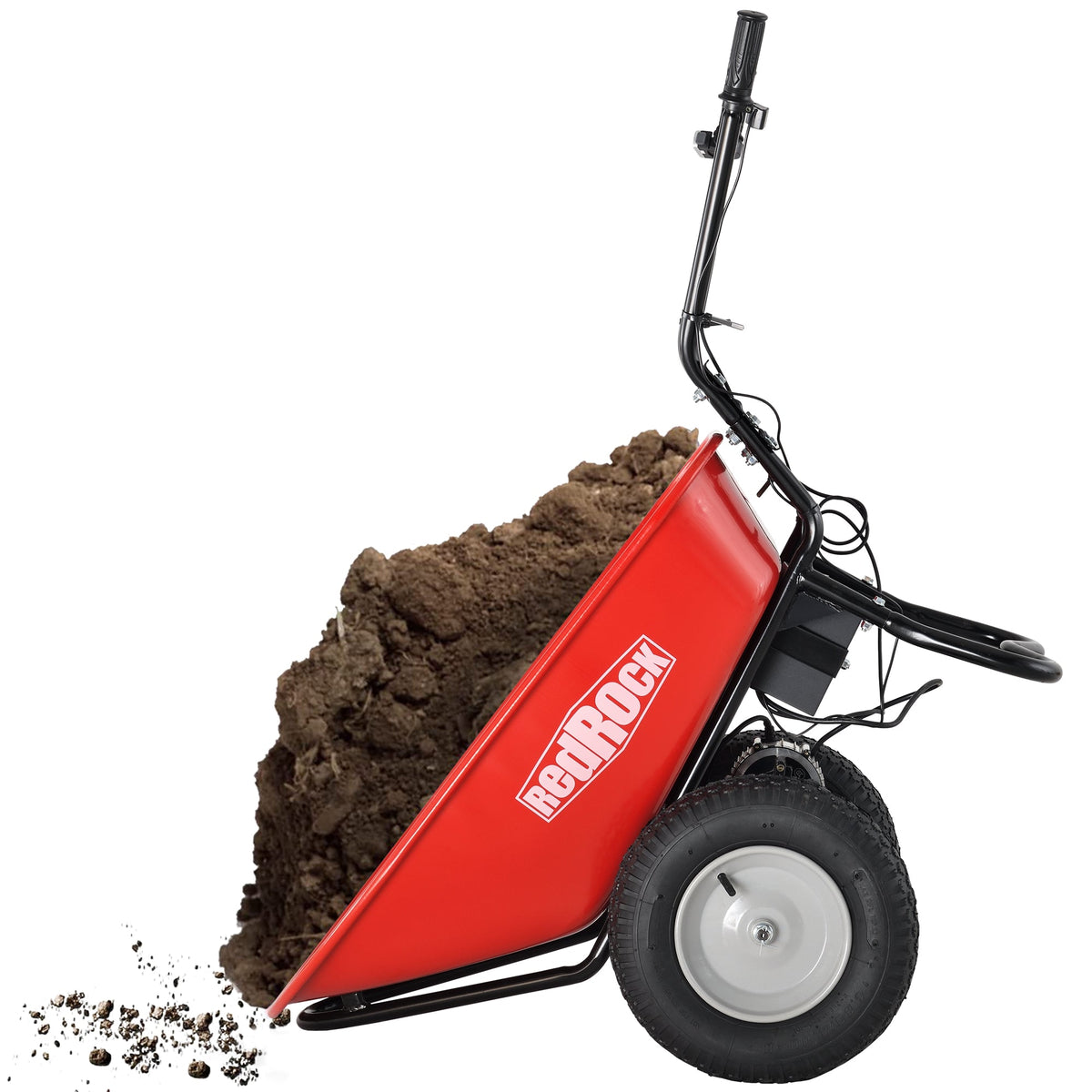 Red Rock 330 lb Electric Wheelbarrow with Dump Tub