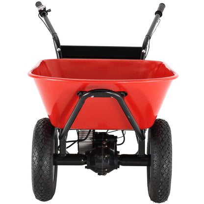 Red Rock 330 lb Electric Wheelbarrow with Dump Tub