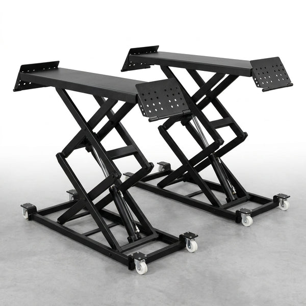 Car Lift, 25.6 Max. Height, 5, 000 LBS Capacity Portable Car Lift, with Extended-Length Plates, Heavy-Duty Carbon Steel Truck Lift with 120V Power Unit, Auto Car Jack Lifts for Home Garage Shop — Studio Shot
