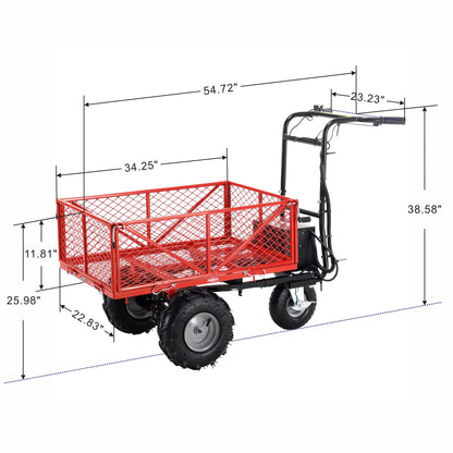 48V 500W Electric Utility Cart – 500 lb Capacity