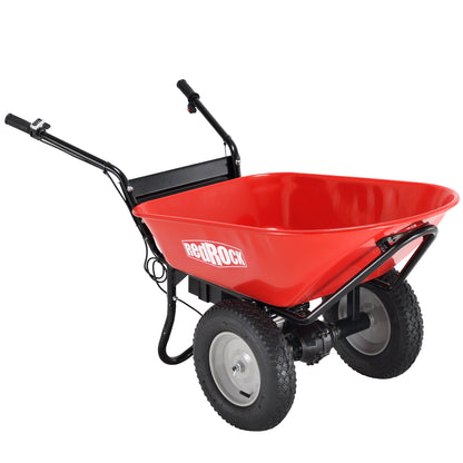 Red Rock 330 lb Electric Wheelbarrow with Dump Tub