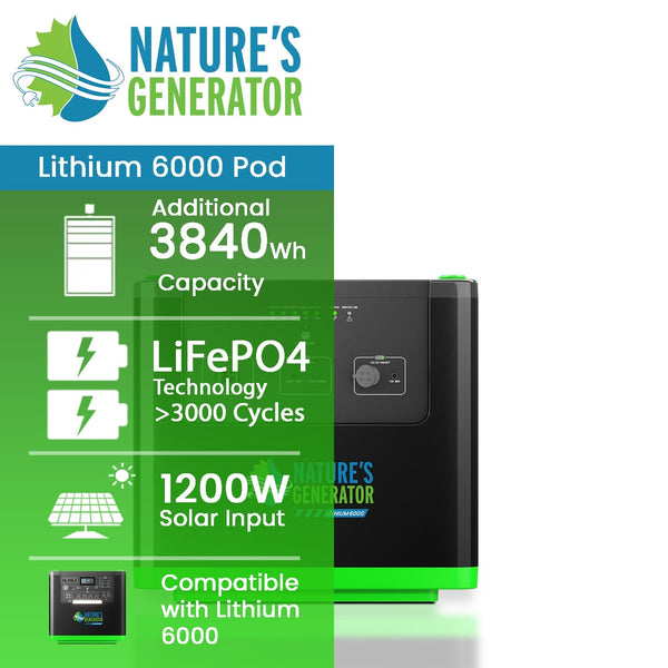 Nature's Generator Lithium 6000 Power Pod