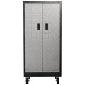 Freestanding Garage Cabinet Built to Last, Heavy-Duty Steel Construction, Locking Doors, Rolling Casters