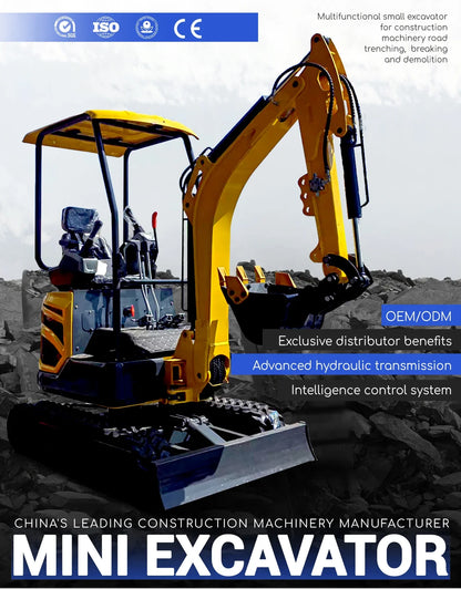 1.8 Ton Mini Excavator – Kubota Diesel Crawler Digger with Hydraulic Pilot Controls