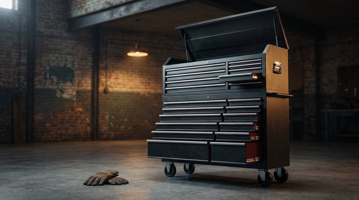 Tool Chest 18-Drawer | 66'' Large Rolling Tool Chest with Wheels | Detachable Top Metal Tool Box with Gas Struts | Lockable Rolling Tool Cabinet with Liners,Power Strip | Garage, Repair Shop, Workshop — Lifestyle