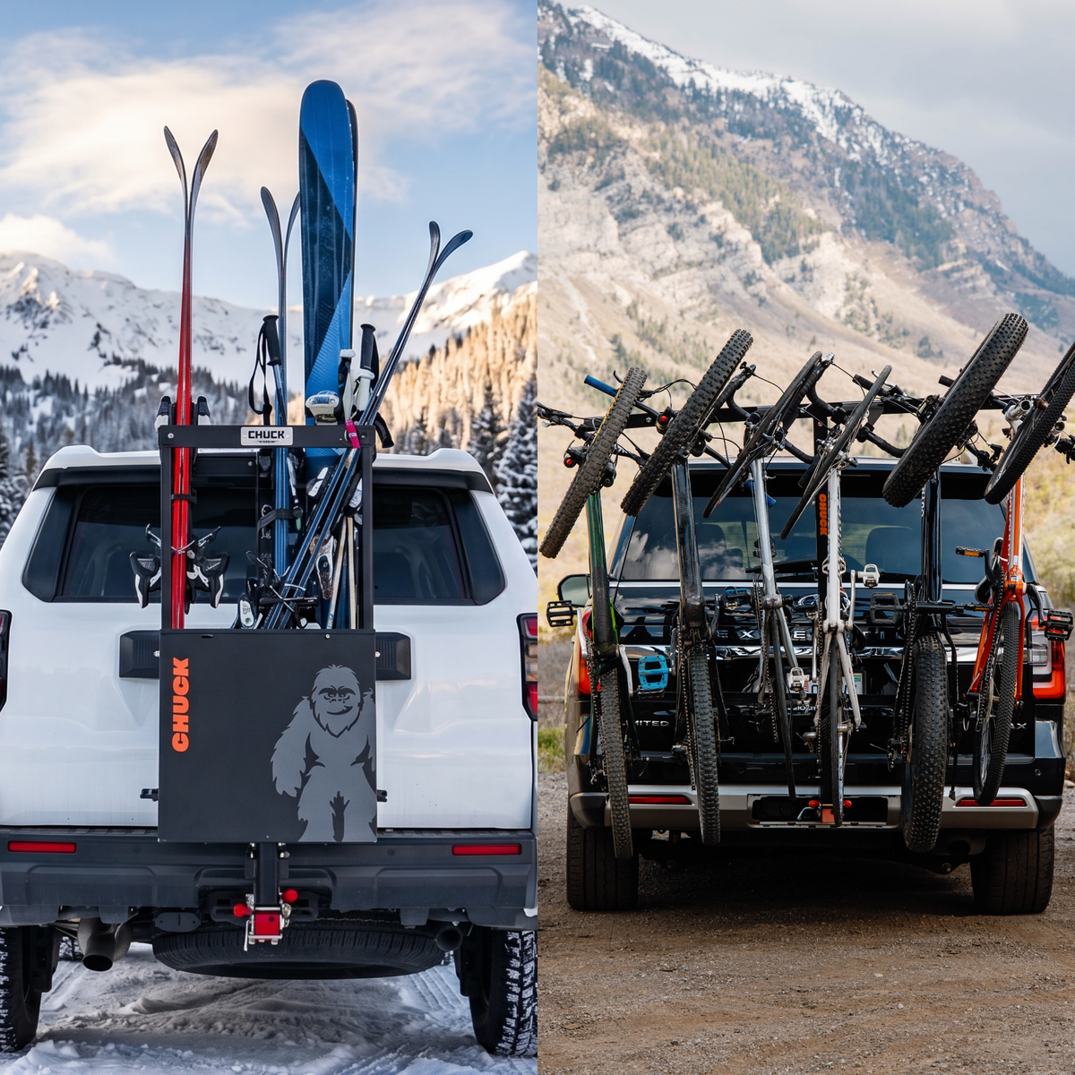 Chuck Rack Bike & Ski Hitch Carrier Package