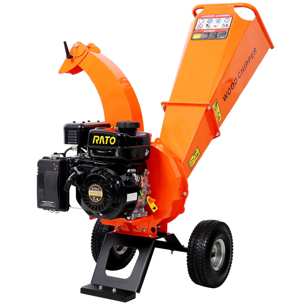 Heavy Duty Wood Chipper Shredder Mulcher with 7 HP Engine - Steel