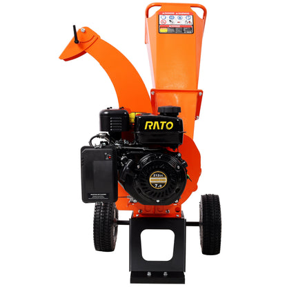 Heavy Duty Wood Chipper Shredder Mulcher with 7 HP Engine - Steel