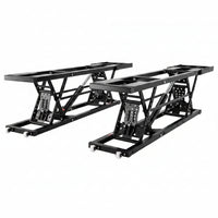 Car Lift, 25.6 Max. Height, 5, 000 LBS Capacity Portable Car Lift, with Extended-Length Plates, Heavy-Duty Carbon Steel Truck Lift with 120V Power Unit, Auto Car Jack Lifts for Home Garage Shop
