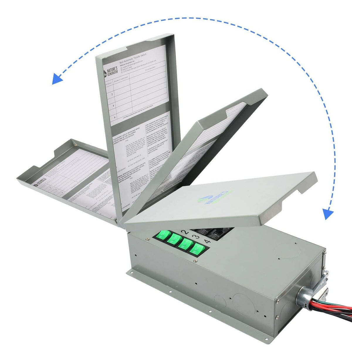 120V 15A 4-Circuit Non-Automatic Transfer Switch