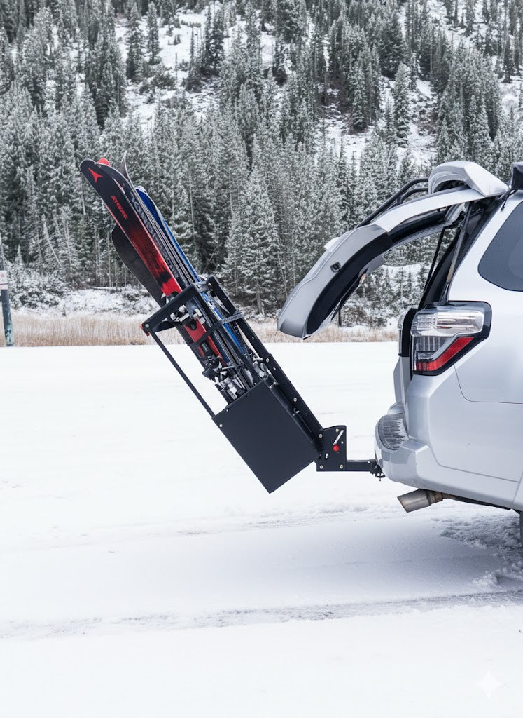Chuck Bucket Hitch-Mounted Ski & Snowboard Carrier